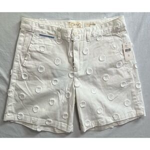 Anthropologie White Textured Women's Shorts